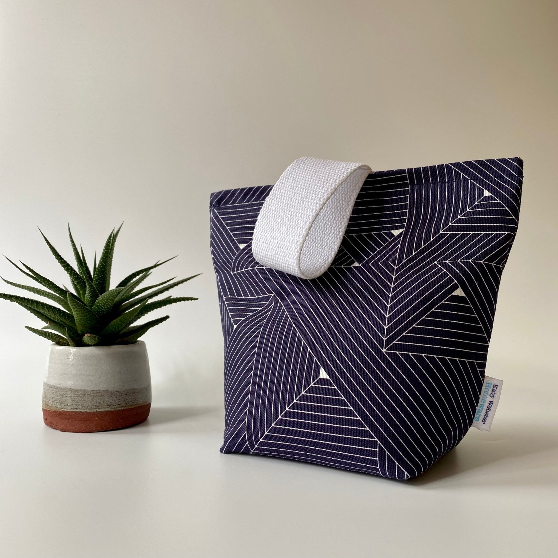 Navy Fabric Door Stop - katywebsterhomeware