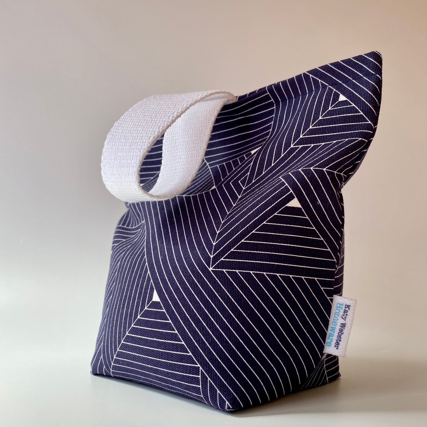 Navy Fabric Door Stop - katywebsterhomeware