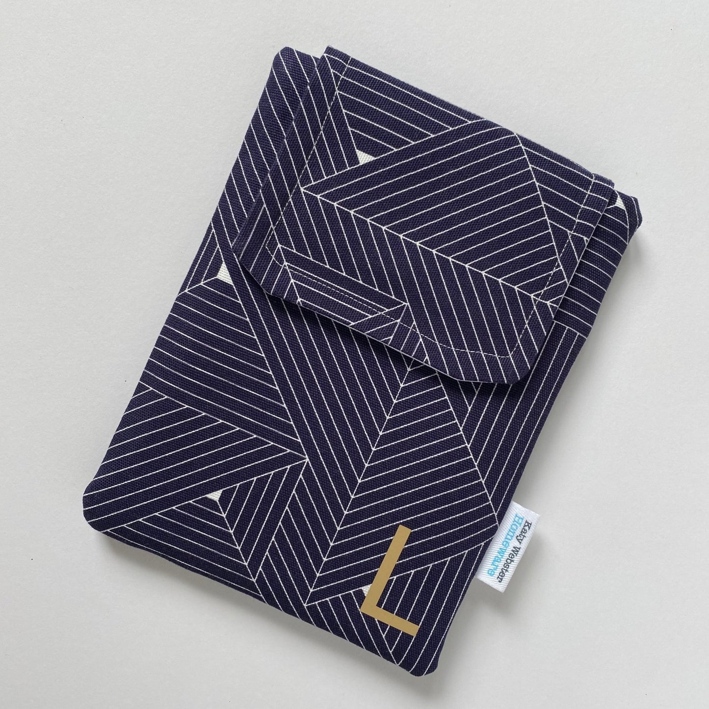 Navy Geometric Kindle Paperwhite Sleeve - katywebsterhomeware