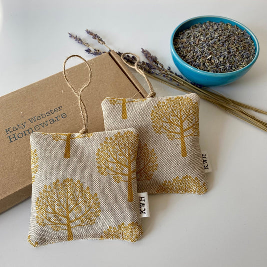 Ochre Mulberry Lavender Bags in Gift Box (2 Pk) - katywebsterhomeware