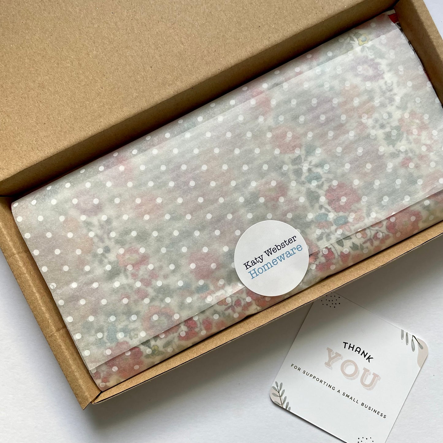 Blue/Cream Floral Weighted Eye Pillow