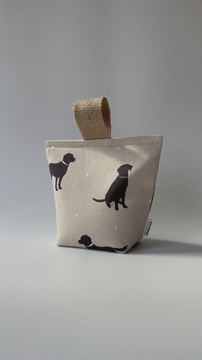 Black Lab Fabric Door Stop