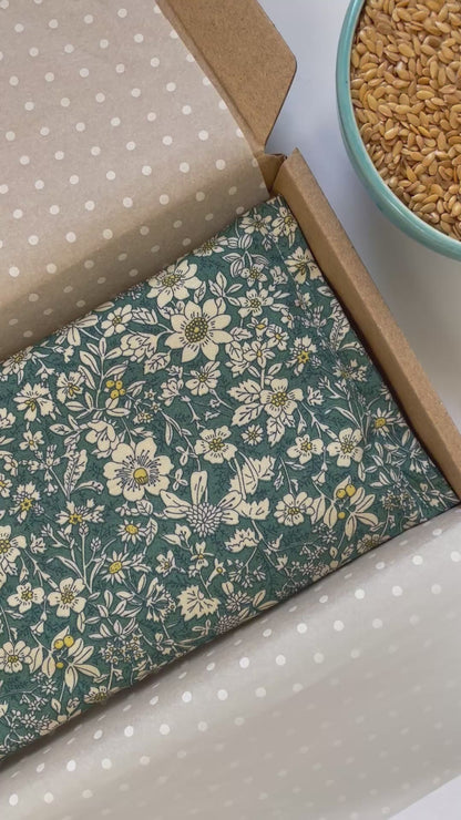 Blue/Cream Floral Weighted Eye Pillow