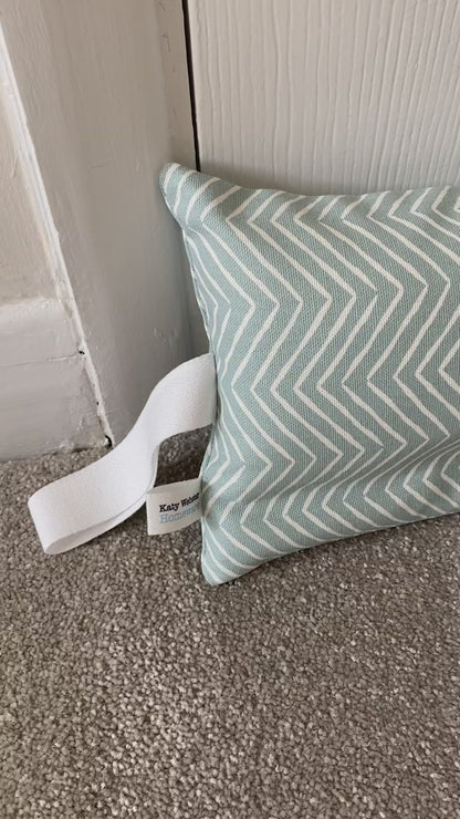 Mint Herringbone Weighted Draught Excluder