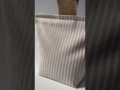 White Stripe Fabric Door Stop