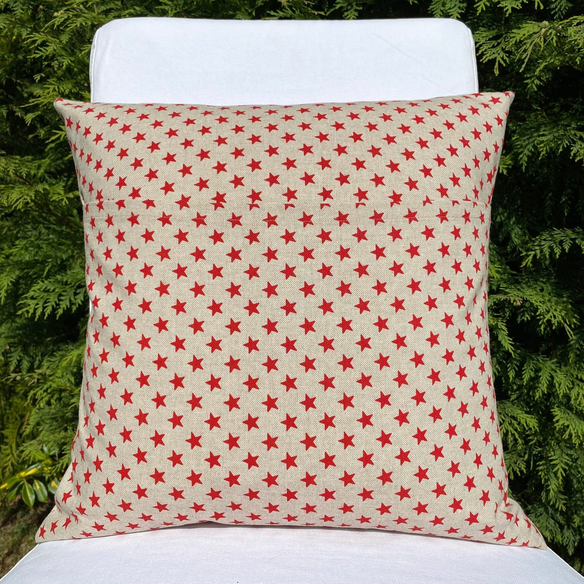 Red Star Cushion Cover, 18 x 18" - katywebsterhomeware