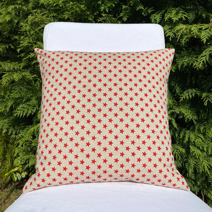 Red Star Cushion Cover, 18 x 18" - katywebsterhomeware