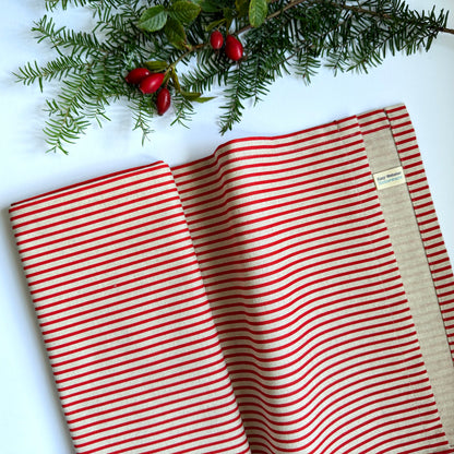 Red Stripe Christmas Table Runner