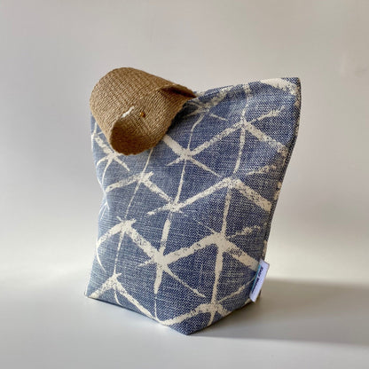 Sea Blue Fabric Door Stop - katywebsterhomeware