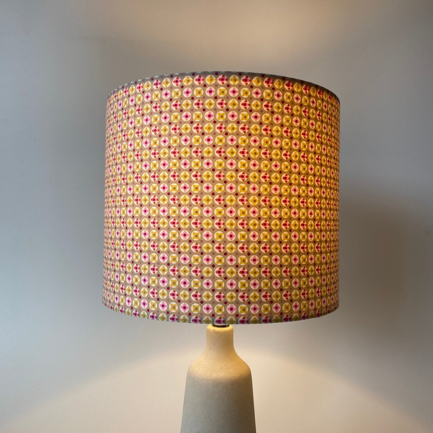 Taupe/Pink Lampshade - 20 cm - 25cm - 30 cm - 40 cm Diameter - katywebsterhomeware