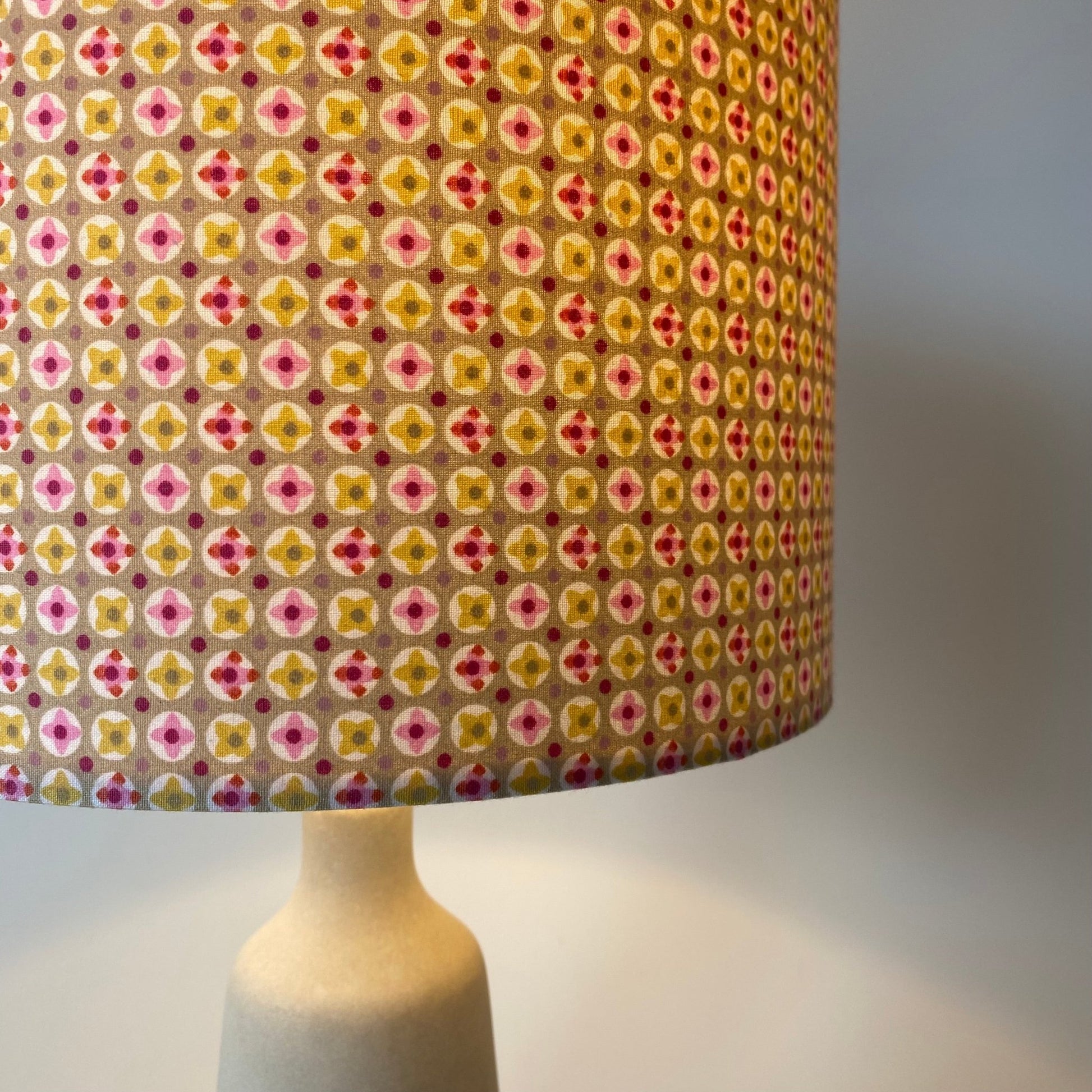 Taupe/Pink Lampshade - 20 cm - 25cm - 30 cm - 40 cm Diameter - katywebsterhomeware