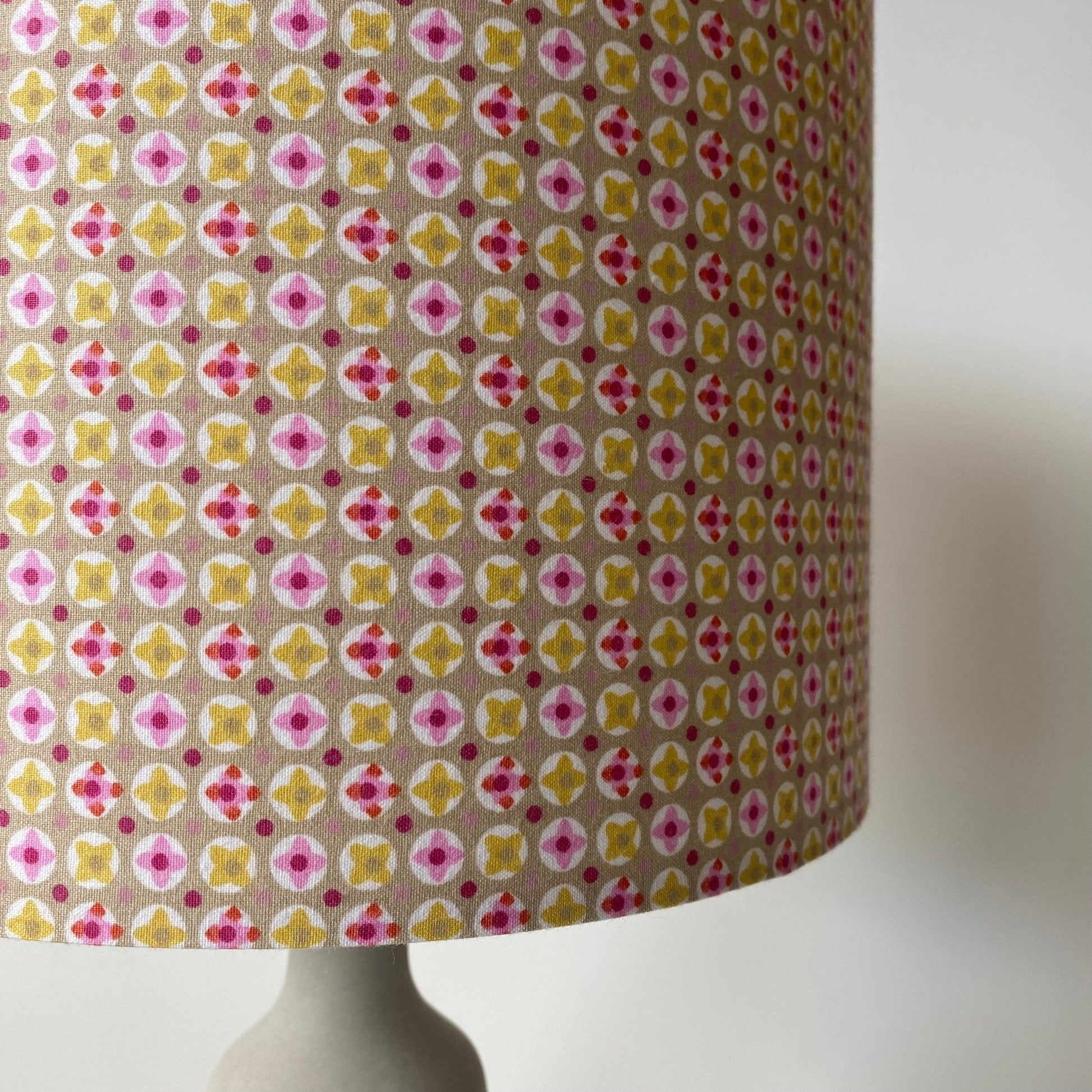 Taupe/Pink Lampshade - 20 cm - 25cm - 30 cm - 40 cm Diameter - katywebsterhomeware