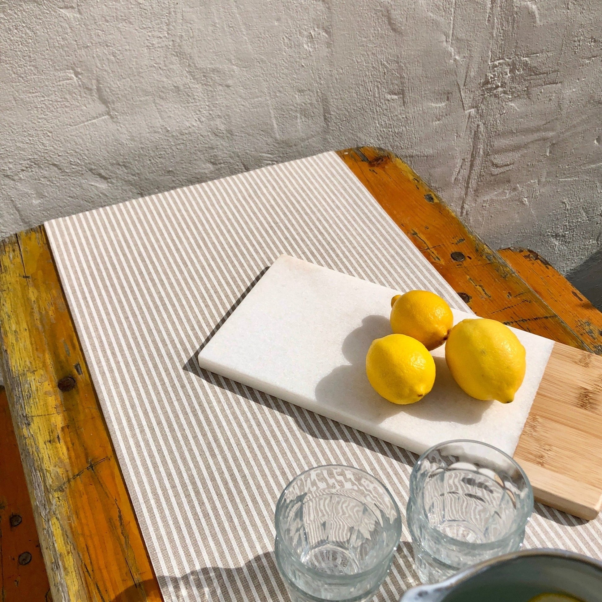 White Stripe Table Runner - katywebsterhomeware