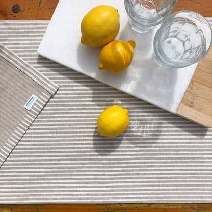 White Stripe Table Runner - katywebsterhomeware