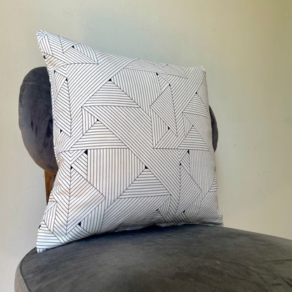 Geometric Grid Cushion Cover 18 x 18"