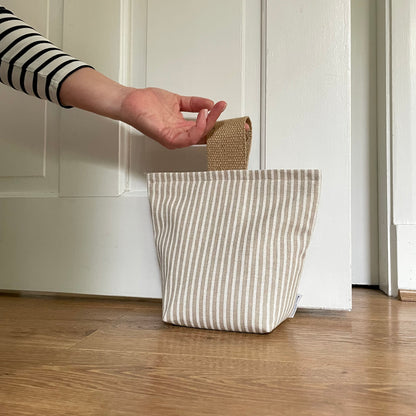 White Stripe Heavy Door Stop 2 KG