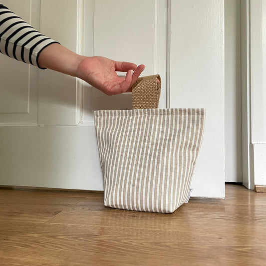 White Stripe Heavy Door Stop 2 KG