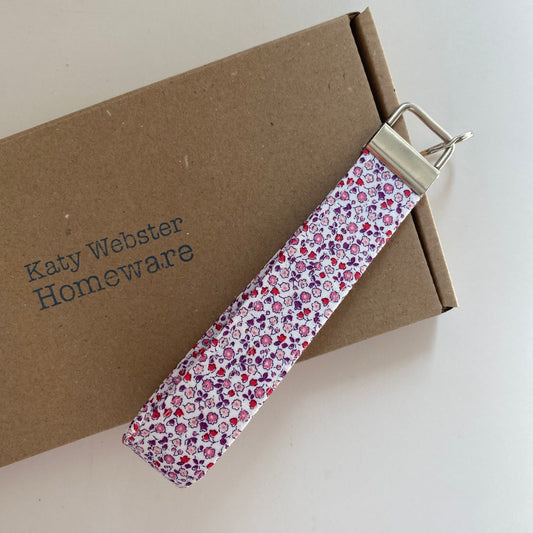 Wristlet Fabric Key Fob - Liberty Ditsy Floral - katywebsterhomeware