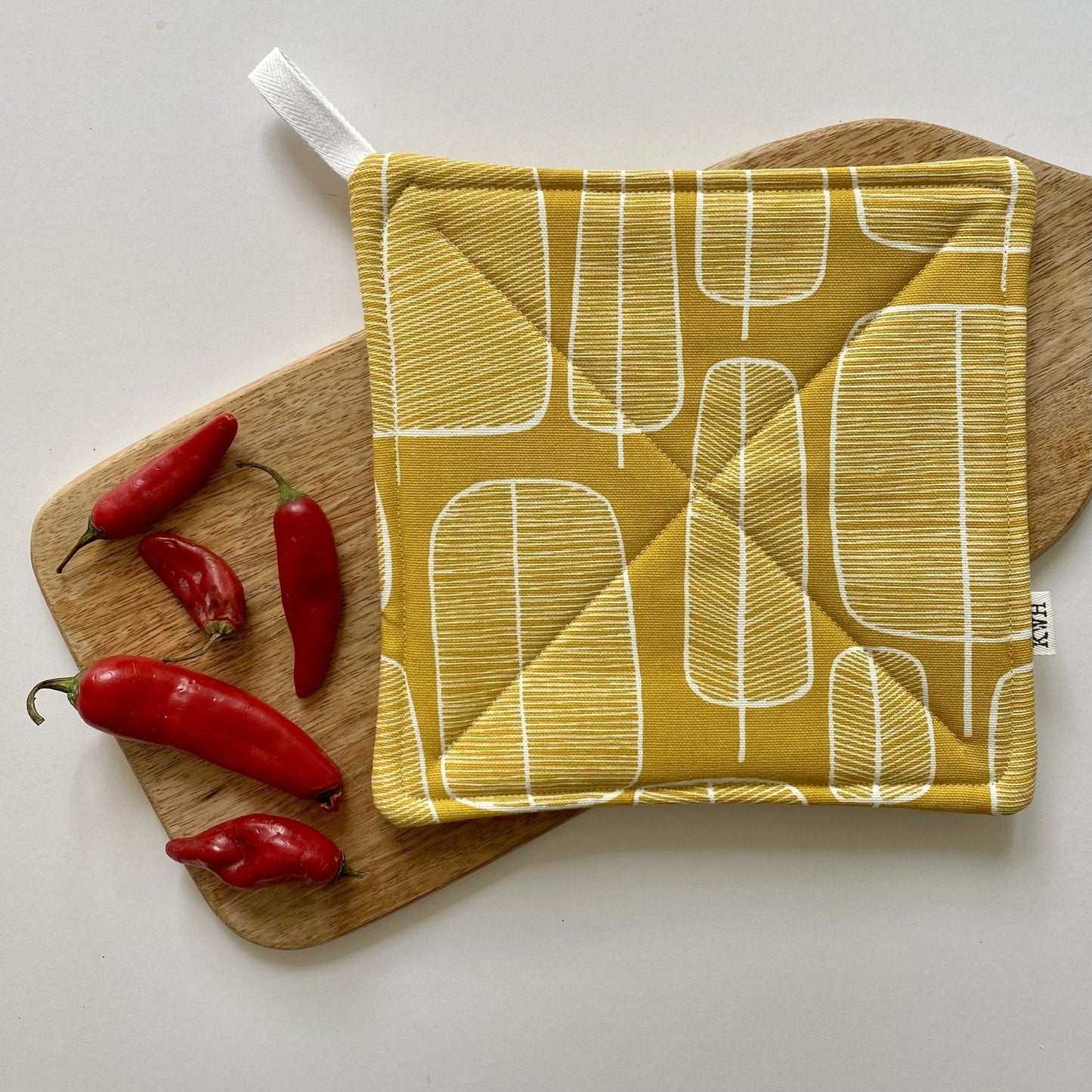 Yellow Abstract Pot Holder - katywebsterhomeware